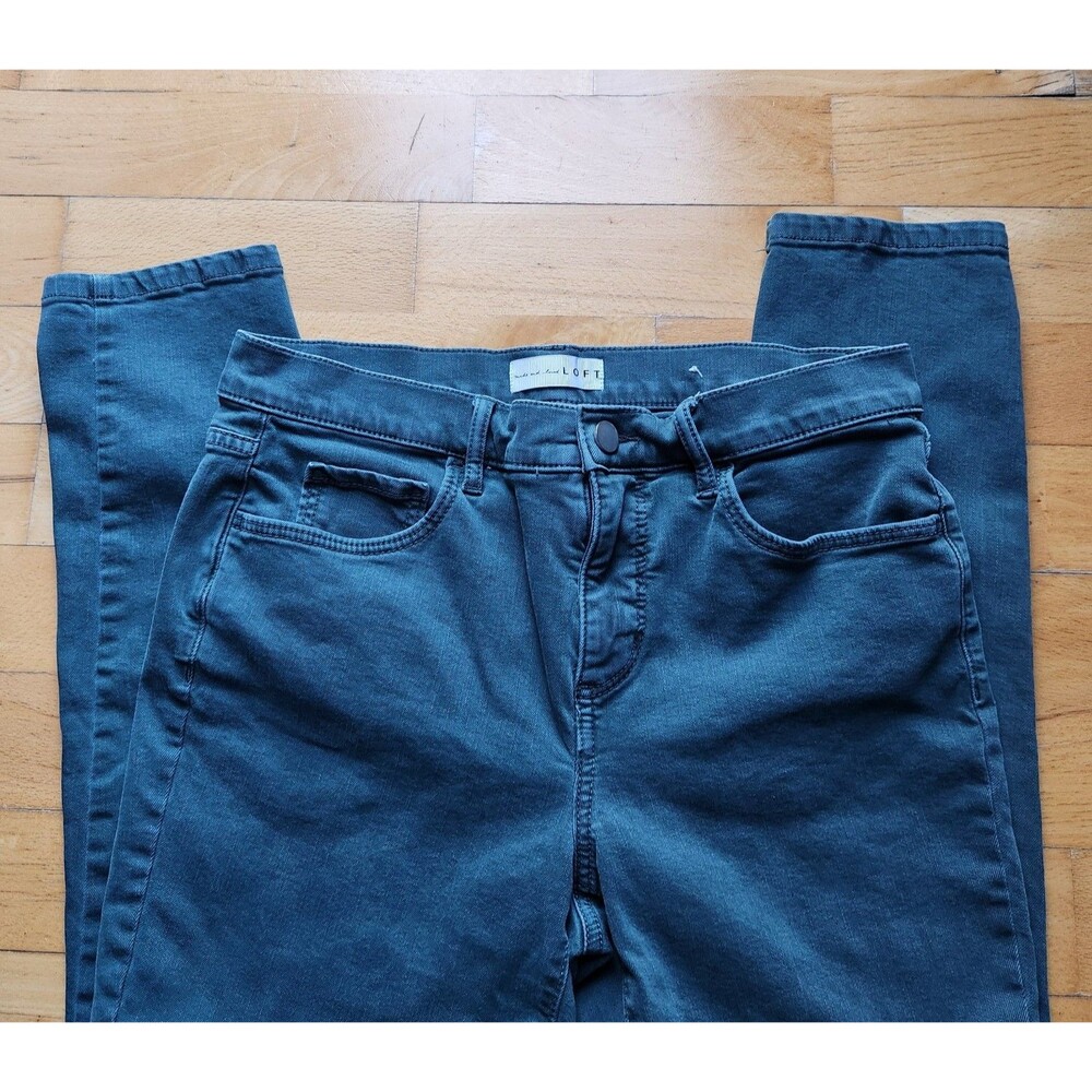 Loft Turquoise Skinny Crop 5 Pocket Jeans Pants,  27/4